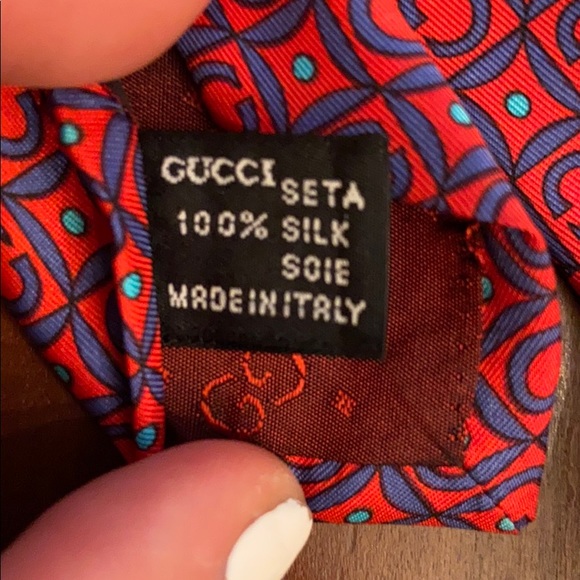 Gucci G Block Print Tie - Picture 7 of 8